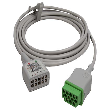 心电导联线ECG Cables and Leadwires-ECG Trunk Cable with 3/5-Lead Connector AHA, 3.6 m/12 ft.(产品注册证号/备案凭证号:国械备20190172号) 心电导联线ECG Cables and Leadwires-ECG Trunk Cable with 3/5-Lead Connector AHA, 3.6 m/12 ft.(产品注册证号/备案凭证号:国械备20190172号)